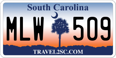 SC license plate MLW509