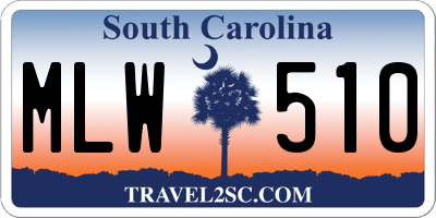 SC license plate MLW510