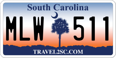 SC license plate MLW511