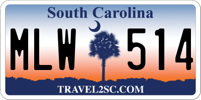 SC license plate MLW514