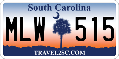 SC license plate MLW515