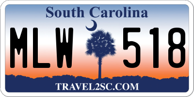 SC license plate MLW518