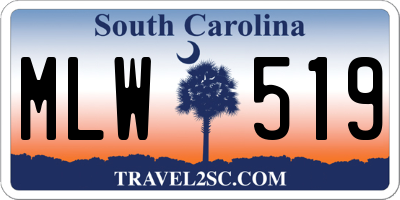 SC license plate MLW519
