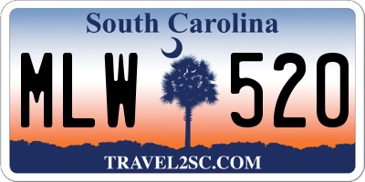 SC license plate MLW520
