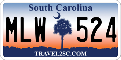 SC license plate MLW524