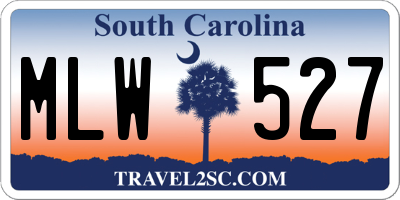 SC license plate MLW527