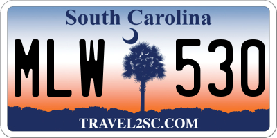 SC license plate MLW530