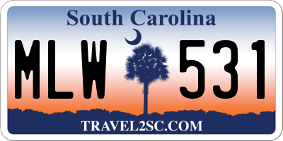 SC license plate MLW531