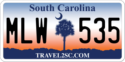 SC license plate MLW535
