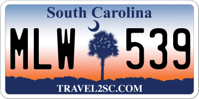 SC license plate MLW539
