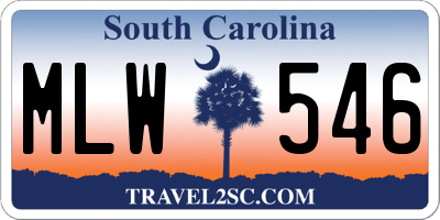 SC license plate MLW546