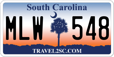 SC license plate MLW548