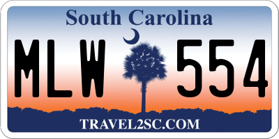 SC license plate MLW554