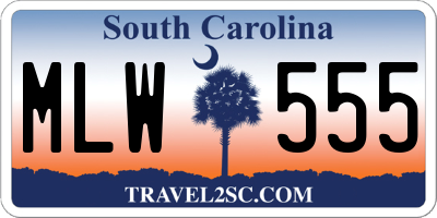 SC license plate MLW555