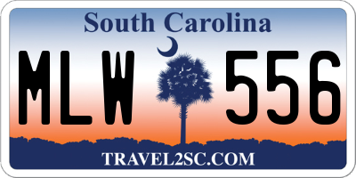 SC license plate MLW556