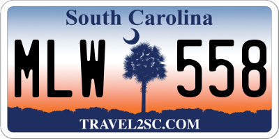 SC license plate MLW558