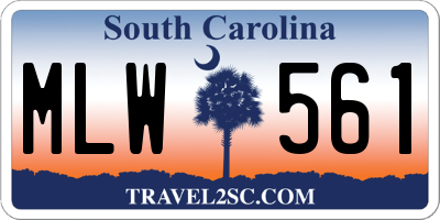 SC license plate MLW561