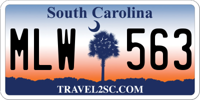 SC license plate MLW563