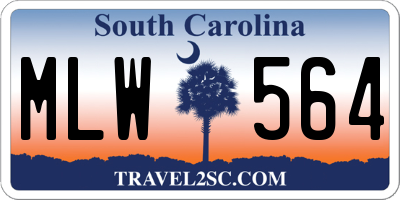 SC license plate MLW564