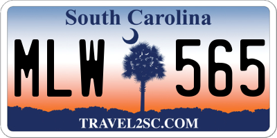 SC license plate MLW565