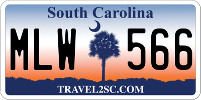 SC license plate MLW566