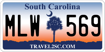 SC license plate MLW569