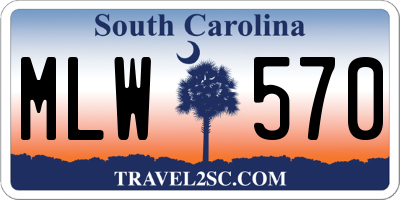 SC license plate MLW570