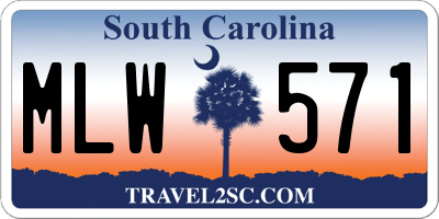SC license plate MLW571
