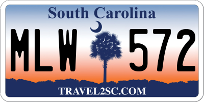 SC license plate MLW572