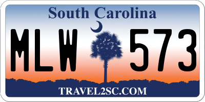 SC license plate MLW573