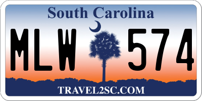 SC license plate MLW574