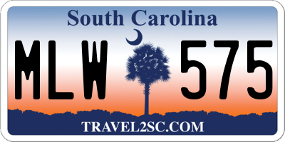 SC license plate MLW575