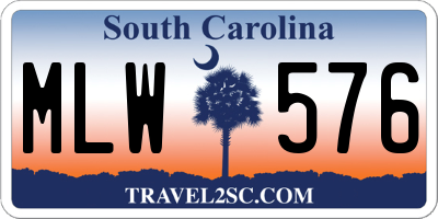 SC license plate MLW576