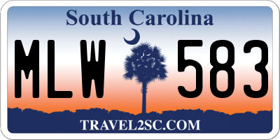 SC license plate MLW583