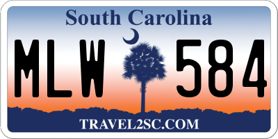 SC license plate MLW584