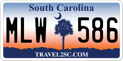 SC license plate MLW586