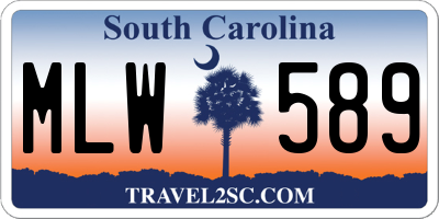 SC license plate MLW589