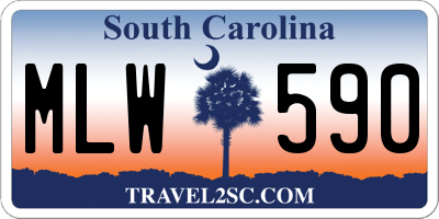 SC license plate MLW590