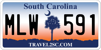 SC license plate MLW591
