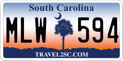 SC license plate MLW594