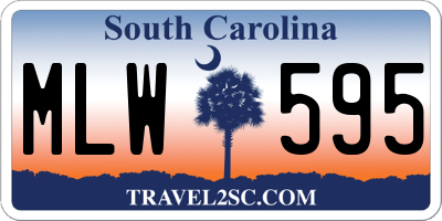 SC license plate MLW595