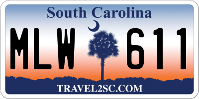 SC license plate MLW611