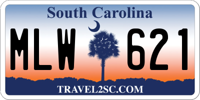 SC license plate MLW621