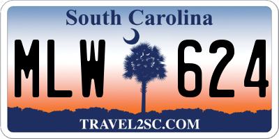 SC license plate MLW624