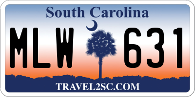 SC license plate MLW631