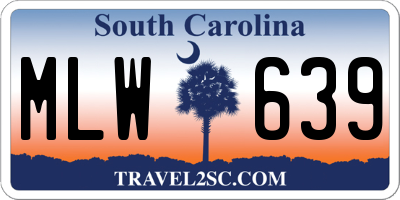 SC license plate MLW639