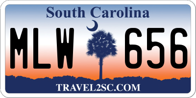 SC license plate MLW656