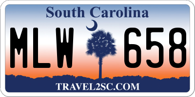 SC license plate MLW658