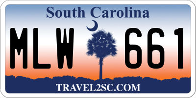 SC license plate MLW661