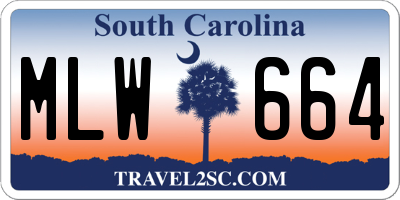 SC license plate MLW664